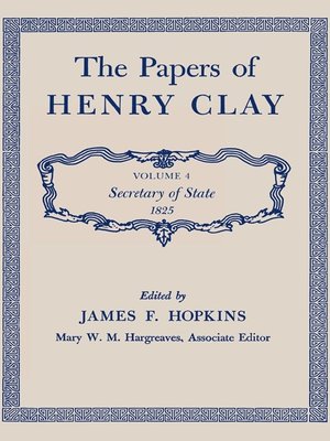 cover image of The Papers of Henry Clay